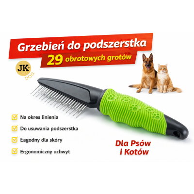 Grzebień do podszerstka 29 grotów – dla psów i kotów